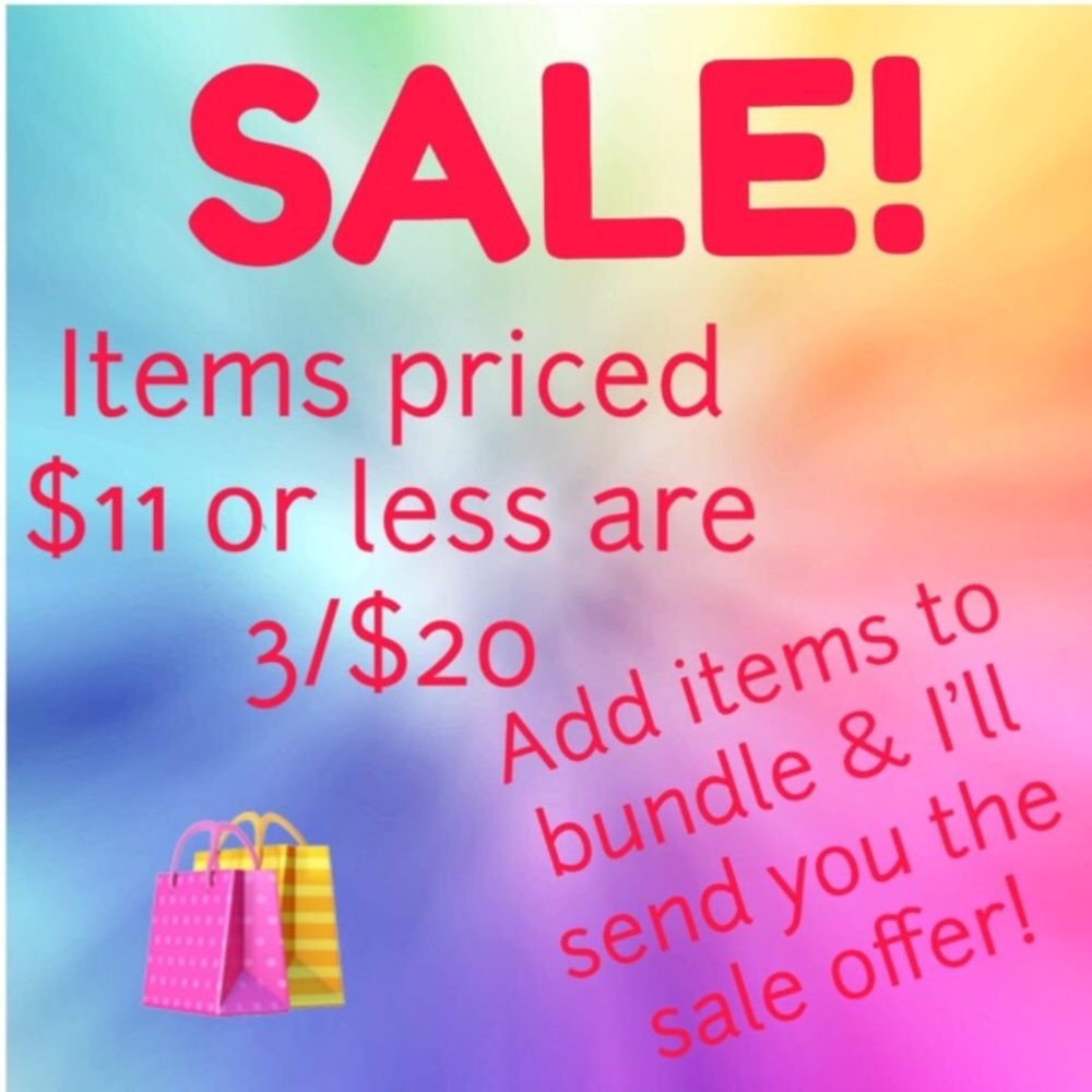 Items $11 or less 3/$20